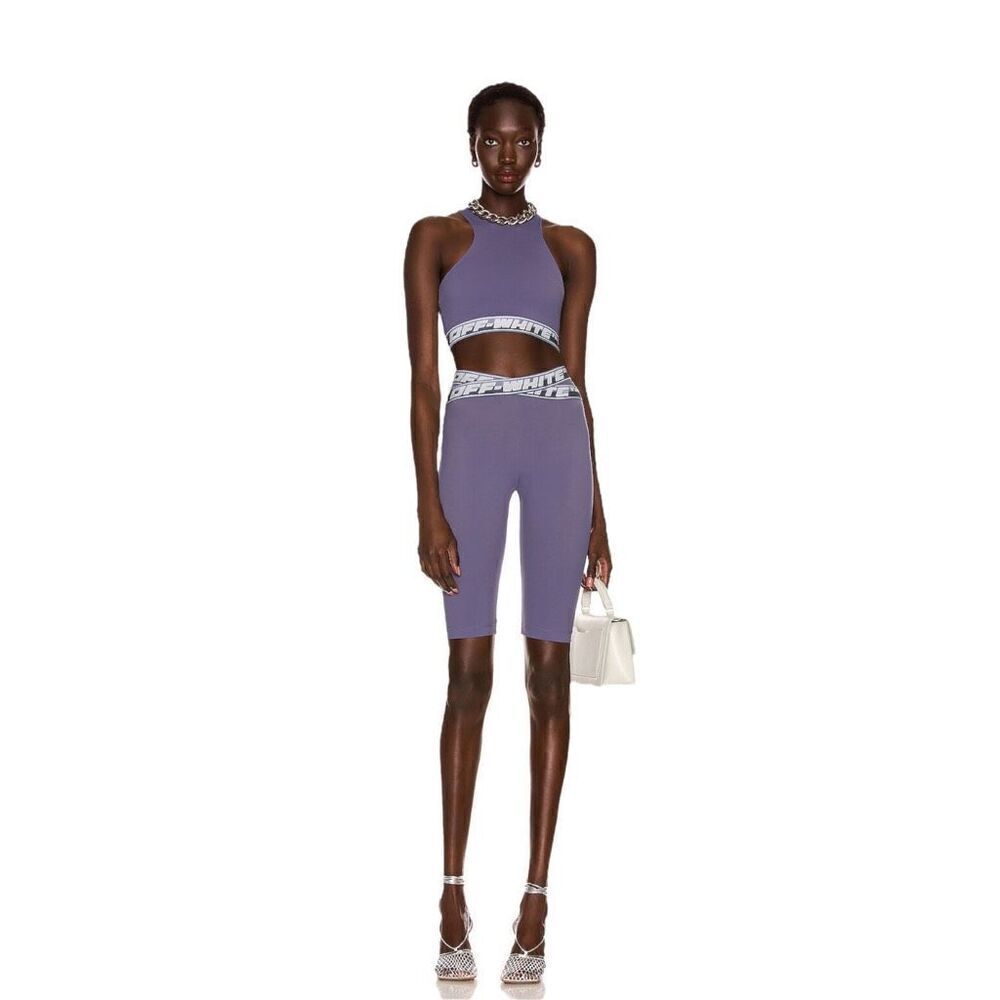 OFF-WHITE‎ Athleisure Logo Band Short in Grey
